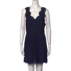 NWT Joie Rori in Caviar Black Nile Blue Floral Lace Sleeveless Dress medium